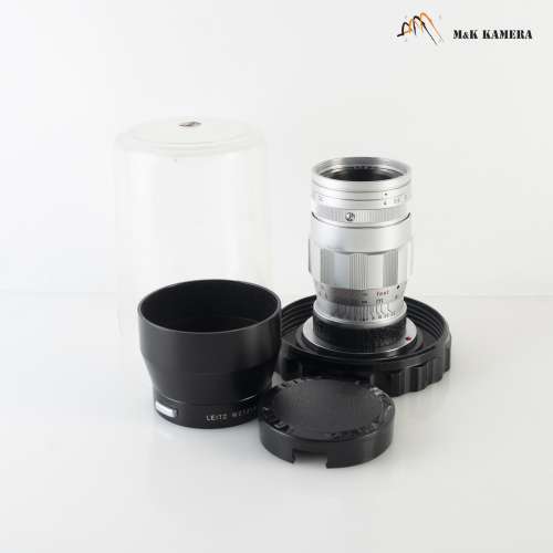 三枚玉Leica Elmar M 90mm/F4.0 E39 Ver.II 3 Elements Silver Lens Yr.1962 11830...