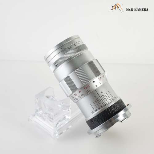 三枚玉Leica Elmar M 90mm/F4.0 E39 Ver.II 3 Elements Silver Lens Yr.1962 11830...
