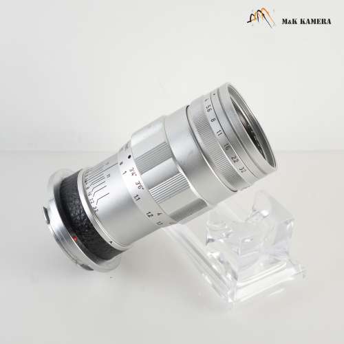三枚玉Leica Elmar M 90mm/F4.0 E39 Ver.II 3 Elements Silver Lens Yr.1962 11830...
