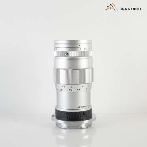 三枚玉Leica Elmar M 90mm/F4.0 E39 Ver.II 3 Elements Silver Lens Yr.1962 11830...
