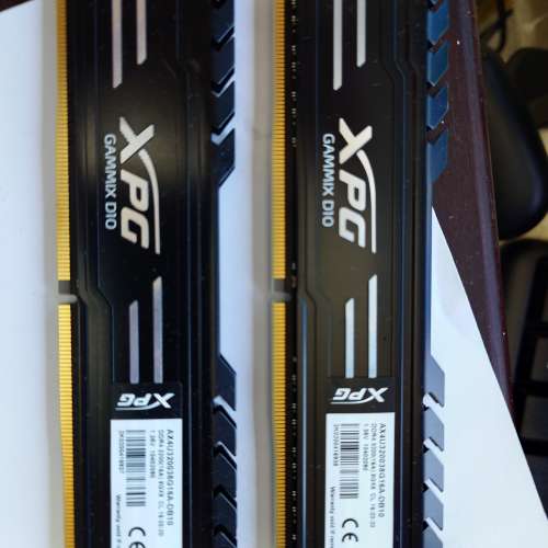 ADATA 16GB kit DDR4 3200MHz desktop ram連散熱片