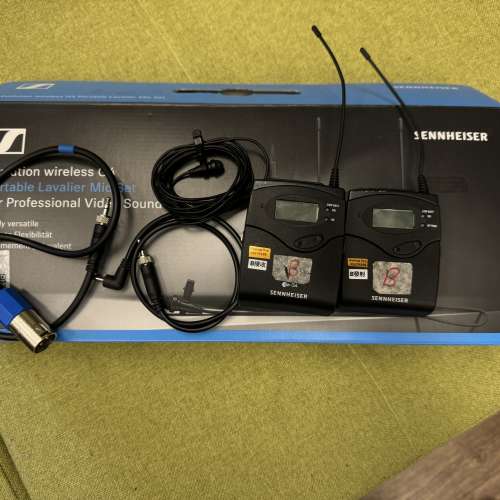 （專業級收音咪）2 set SENNHEISER evolution wireless G4 portable lavalier mic ...