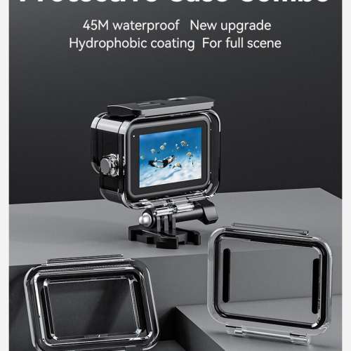 Diving Waterproof Case Combo With Pink Filter - For Full Scene 全景潛水防水殼...