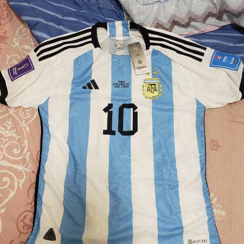 阿根廷2022主場球員版球衣(1O號)美斯連決賽字同章(XL碼)
