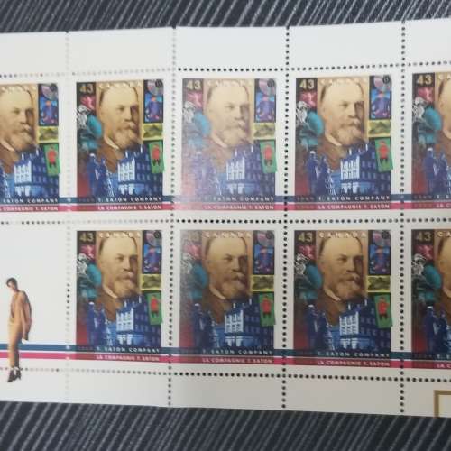 1994 年時代 加拿大 小全張 郵票 小冊子 125 Years of T. Eaton Company Retailer ...