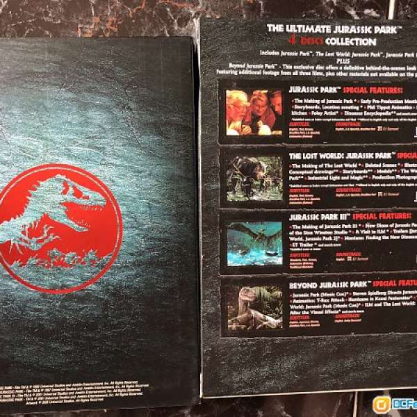 ” 侏羅紀公園 特別系列  “100%原裝正版 1盒4隻DVD 特價$200