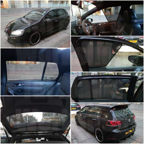 VW Golf MK7 MK6 全車磁石濾光窗網太陽擋