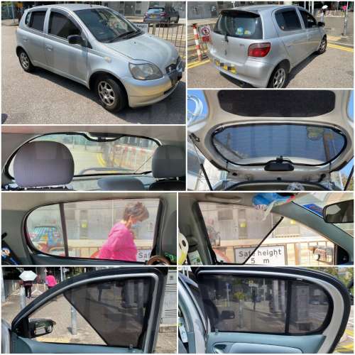 Yaris Echo Verso Funcargo 全車磁石濾光窗網太陽擋