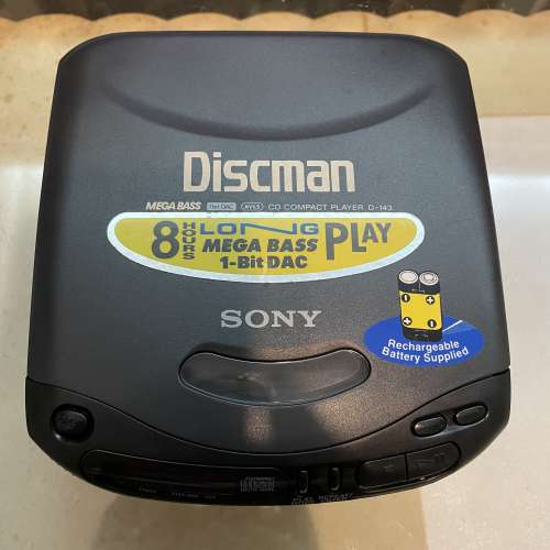 sony d-143 discman walkman cd pkayer 全正常 全套 新淨