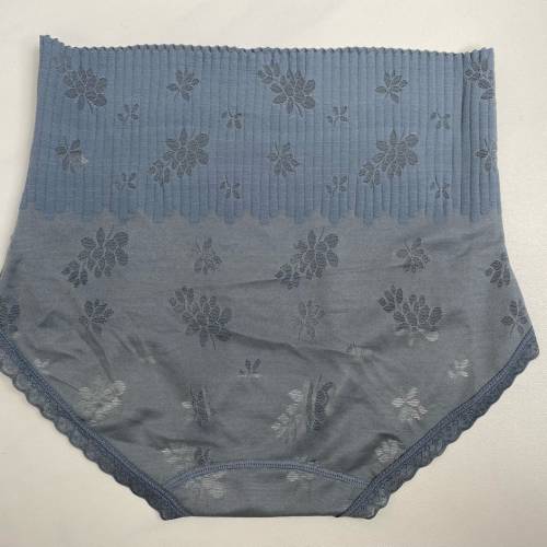 高腰內褲女蕾丝收腹提臀大碼女士小平角抑菌透气媽媽三角短褲