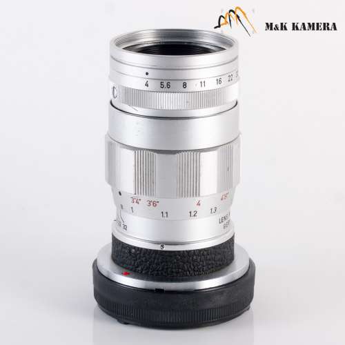 三枚玉Leica Elmar M 90mm/F4.0 E39 Ver.II 3 Elements Silver Lens Yr.1965 #577