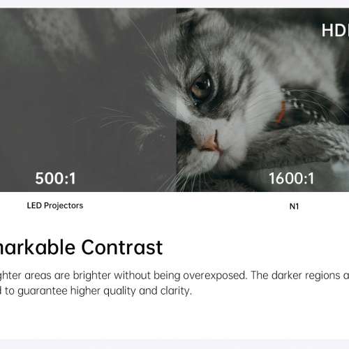 JMGO N1 1080P三色激光智能投影機(香港行貨國際版)