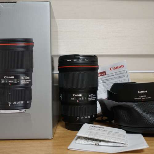 平售 99%新 Canon EF 16-35mm F4L IS USM （連Hoya HMC filter)