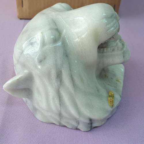 原石雲石雕刻品 ~虎~ 擺設品 藝術品 80年代臺灣製造