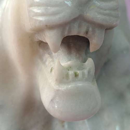 原石雲石雕刻品 ~虎~ 擺設品 藝術品 80年代臺灣製造