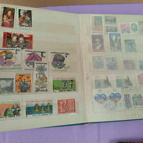 集郵4本 郵票及簿