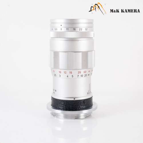 三枚玉LEITZ Leica Elmar M 90mm/F4.0 Silver Lens Yr.1965 Germany #565