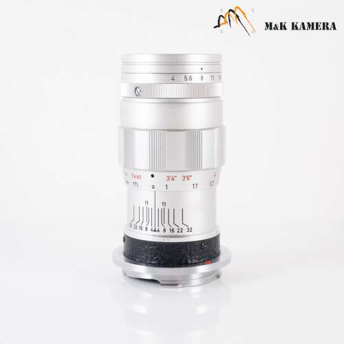 三枚玉LEITZ Leica Elmar M 90mm/F4.0 Silver Lens Yr.1965 Germany #565