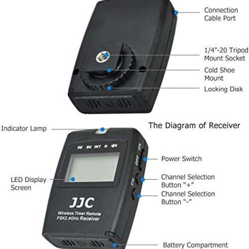 JJC Wireless & Wired Timer Remote Control replaces Fujifilm RR-100 無線定時快門...
