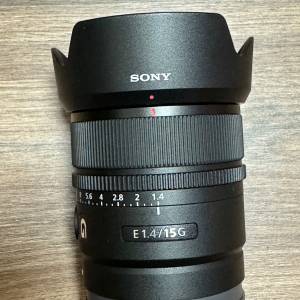 Sony E 15mm F1.4 G for Sony E Mount (SEL15F14G) 鏡頭 - 保養到2024年2月2日