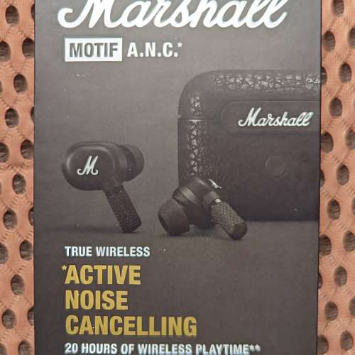 全新 Marshall MOTIF ANC WIRELESS EARBUDS 藍芽耳機黑色行貨