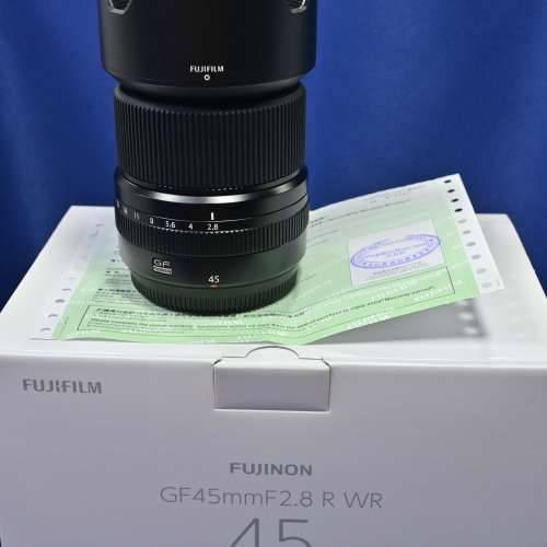 行貨 新淨 Fujifilm GF 45mm F2.8 輕巧中幅鏡 大光圈 等效36mm GFX GF G Mount 50S...