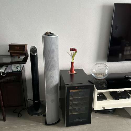 Piega 前置、後置各一對、中置及低音喇叭。另一部AVR1600H Denon