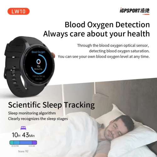 100%New iGPSPORT LW10 Smart Watch Heart Rate Monitoring Bluetooth Call