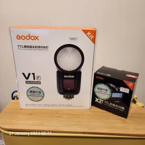 Godox V1 for Fujifilm 連 XT2 引閃器