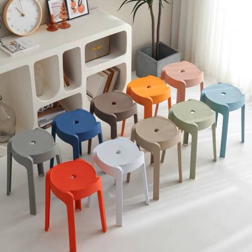 可疊起膠凳圓凳 Stackable rubber stool round stool