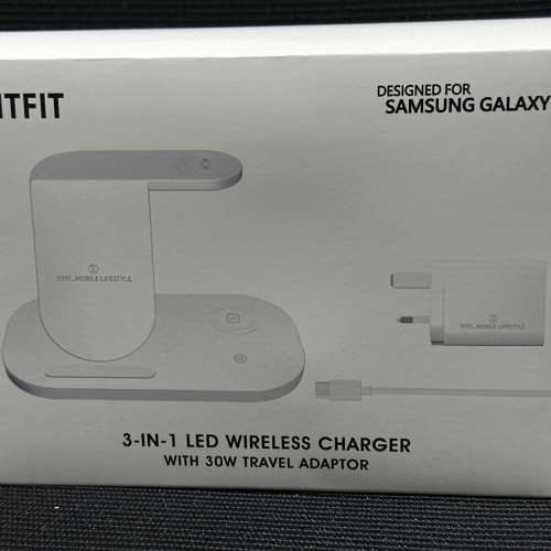 ITFIT Samsung 三合一 LED 無線充電板 (附30W充電器及充電線)