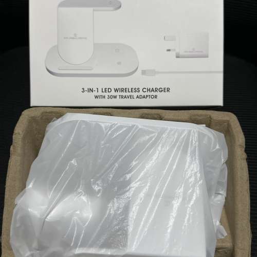 ITFIT Samsung 三合一 LED 無線充電板 (附30W充電器及充電線)