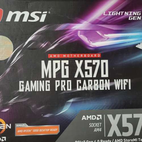 行貨有單保 MSI X570 gaming pro carbon wifi amd ddr4 non X470 B550 B450