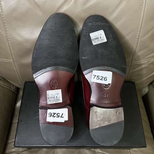 Varie 男裝棗紅啡色真皮皮鞋 41號（全新）（原價$2990