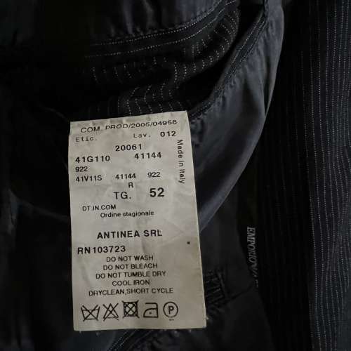 Emporio Armani 男裝西裝褸 52號