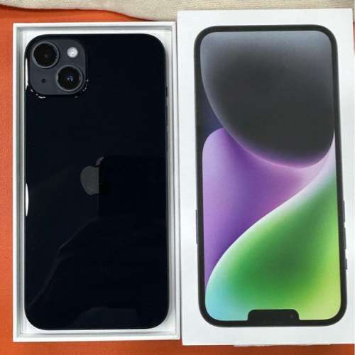 行貨 apple iPhone 14 Plus 256gb 黑色 全套 有單 2024年12月31日