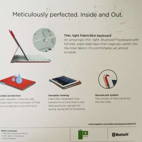 Logitech FabricSkin Keyboard Folio 羅技-適用於 Apple iPad Air 1st generation (...