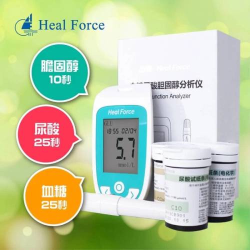 力康3合1血糖尿酸膽固醇分析儀GUC-1另加兩桶採血針