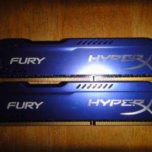 Kingston DDR3 1866 8GBx2 共 16GB  HyperX FURY Memory Blue