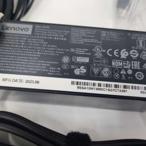 全新聯想65W Lenovo Type C charger 65W Type-C火牛 能用在Macbook Pro and Macboo...
