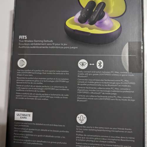 全新 Logitech G Fits 黑色 真無線耳機true wireless earbuds
