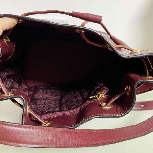 Cartier Bag 經典酒紅色皮革水桶袋 單肩包 斜孭袋
