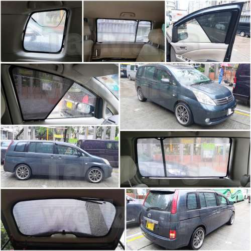 Toyota ISIS 全車磁石濾光窗網太陽擋