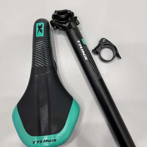TRINX全新坐墊,鋁合金坐通,坐通快拆一套(未使用過)