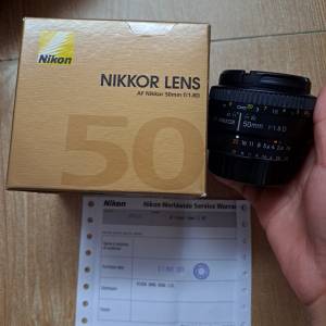 Nikon af 50mm f1.8D nikkor lens 全新