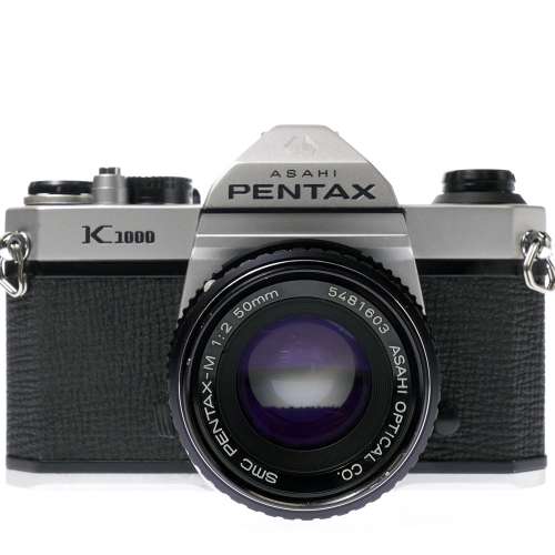 Asahi Pentax K1000 35mm SLR Film Camera with SMC PENFAX-M 50mm F2 Lens