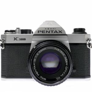Asahi Pentax K1000 35mm SLR Film Camera with SMC PENFAX-M 50mm F2 Lens