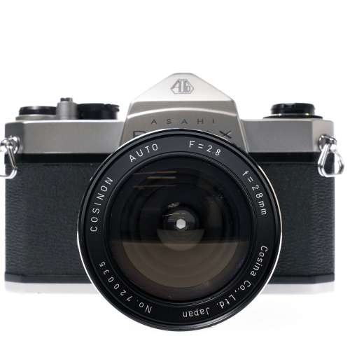 Pentax SL 35mm SLR Film Camera with Cosinon Auto 28mm F2.8 Lens