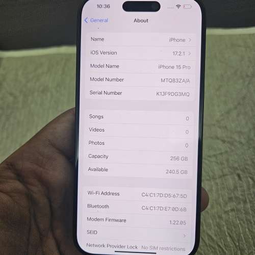 iPhone 15 Pro 256GB 黑色