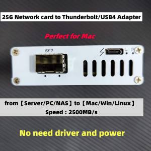 25G Network card to Thunderbolt/USB4 Adapter for Mac